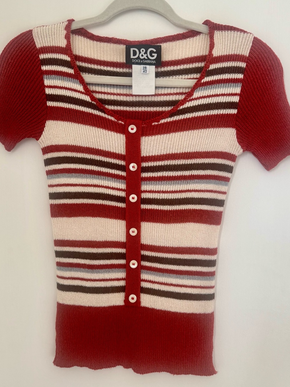 Dolce & Gabbana Vintage Y2K Knit Top - Size 28/42 /US Small - Excellent